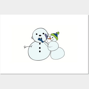 Copy of Snowman making snowman Posters and Art